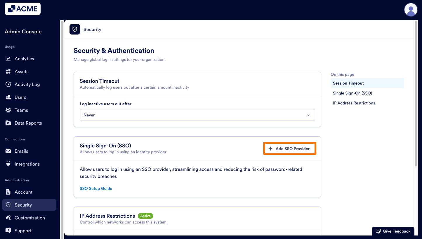 How to Enable and Manage SSO Organization-Wide from the Admin Console Image-2