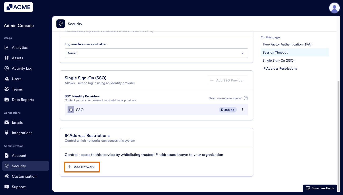 How to Restrict Network Access to the Organization’s System from the Admin Console Image-2