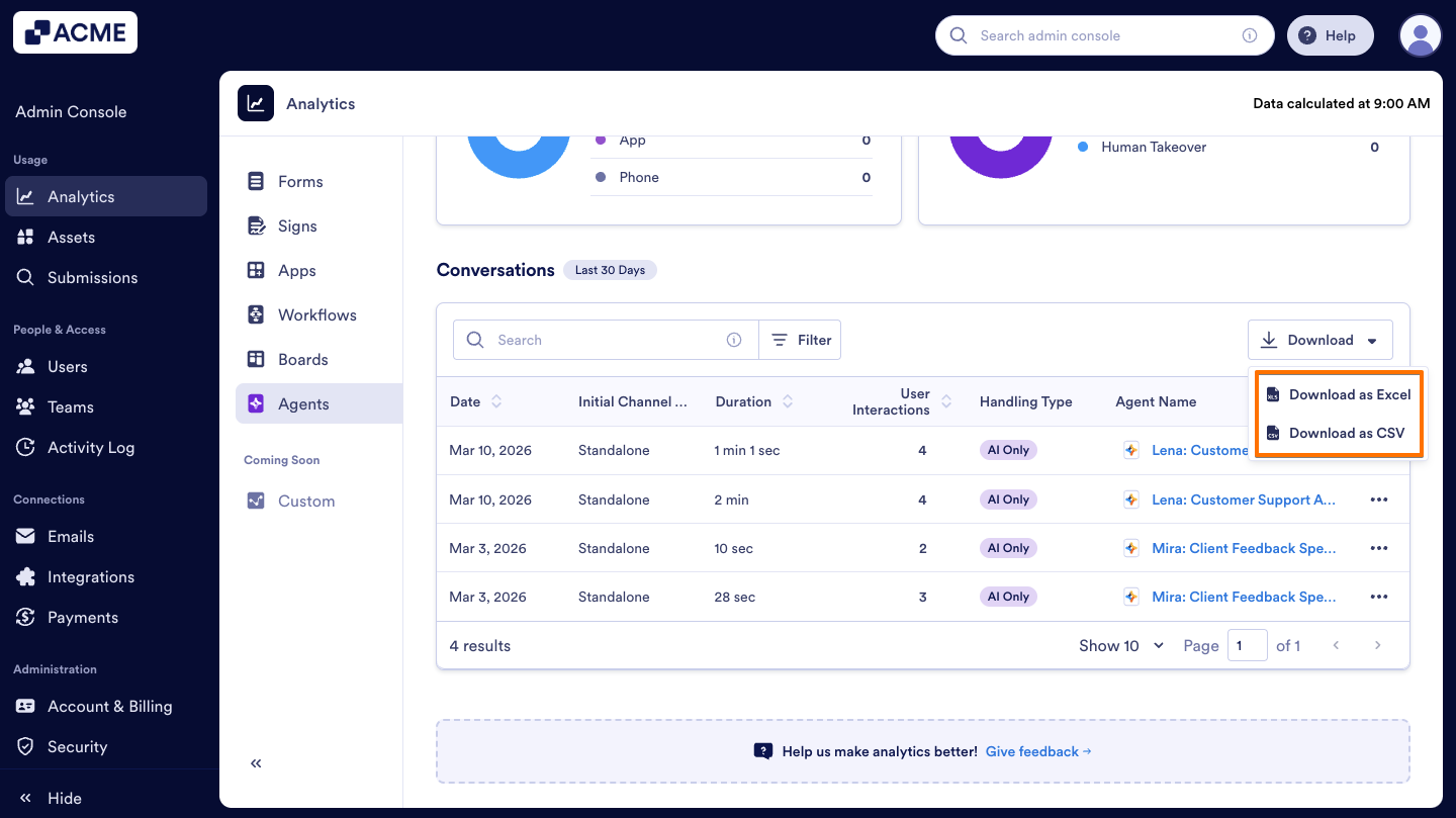How to Analyze Agents Usage in your Organization from the Admin Console Image-24