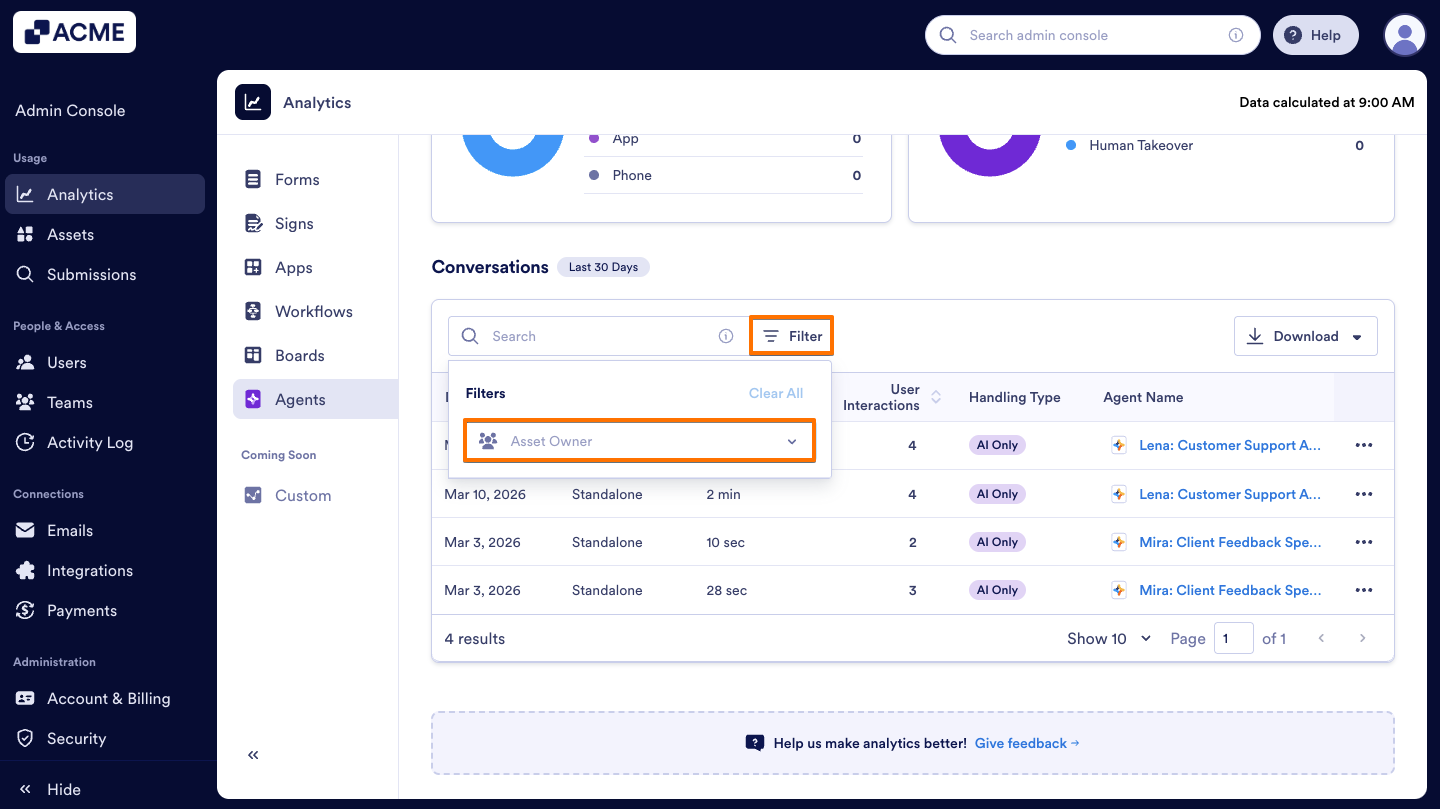 How to Analyze Agents Usage in your Organization from the Admin Console Image-26