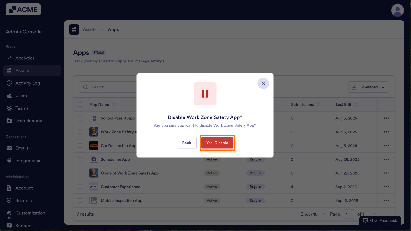 How to Enable or Disable Individual Apps in your Organization from the Admin Console Image-3