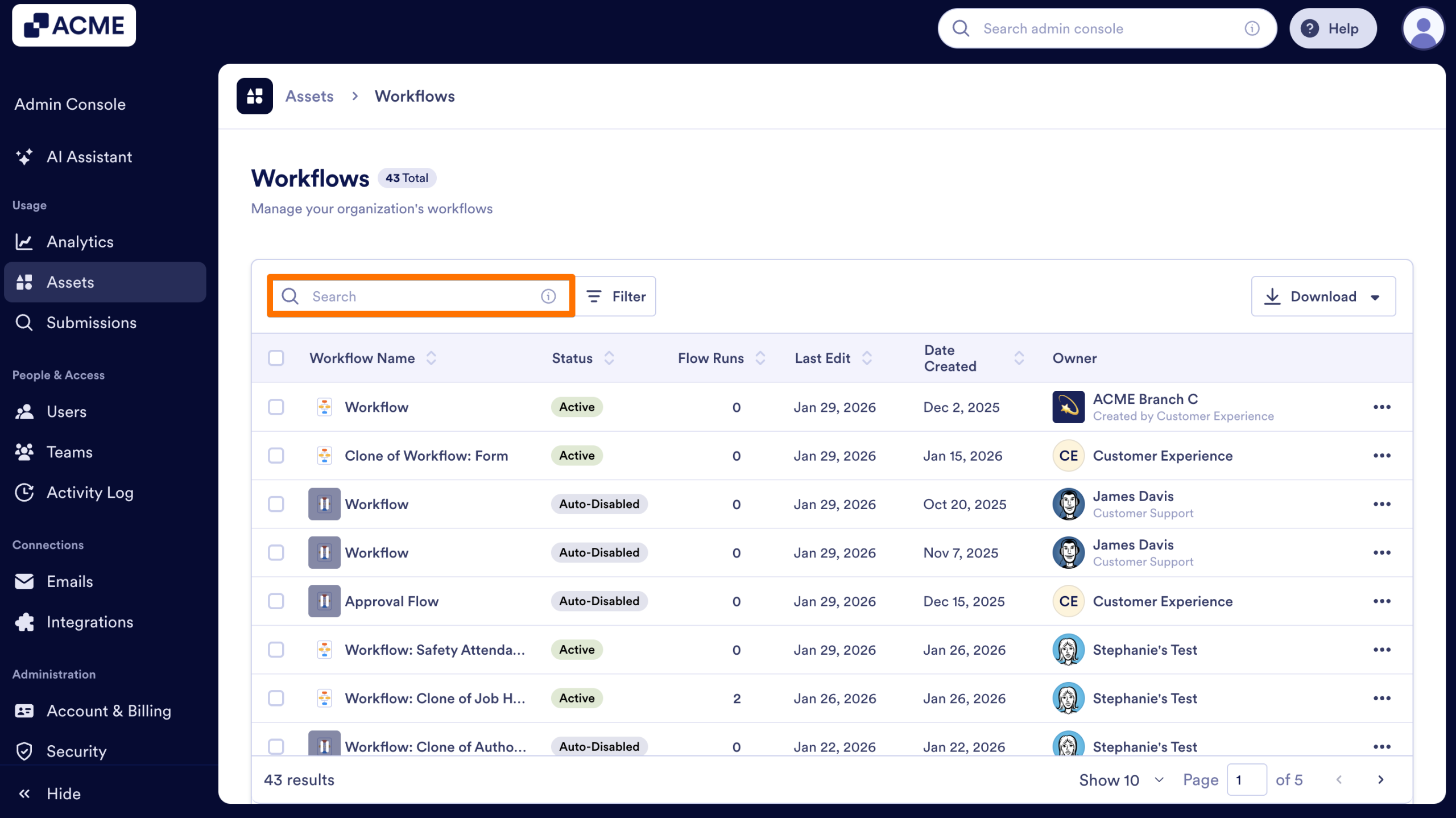 How to View and Manage Workflow Usage in Your Organization from the Admin Console Image-3