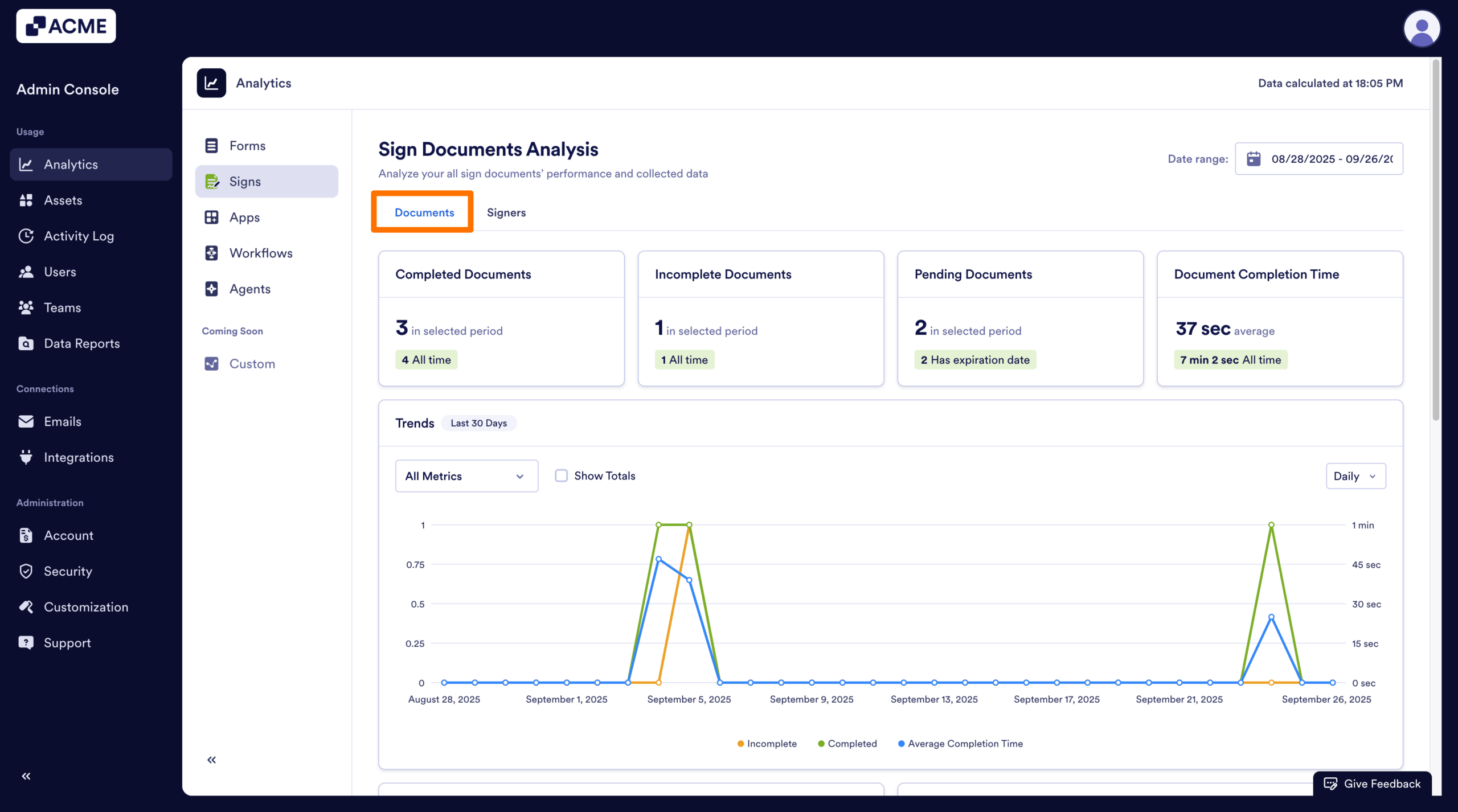 How to Analyze Sign Documents Usage in your Organization from the Admin Console Image-10