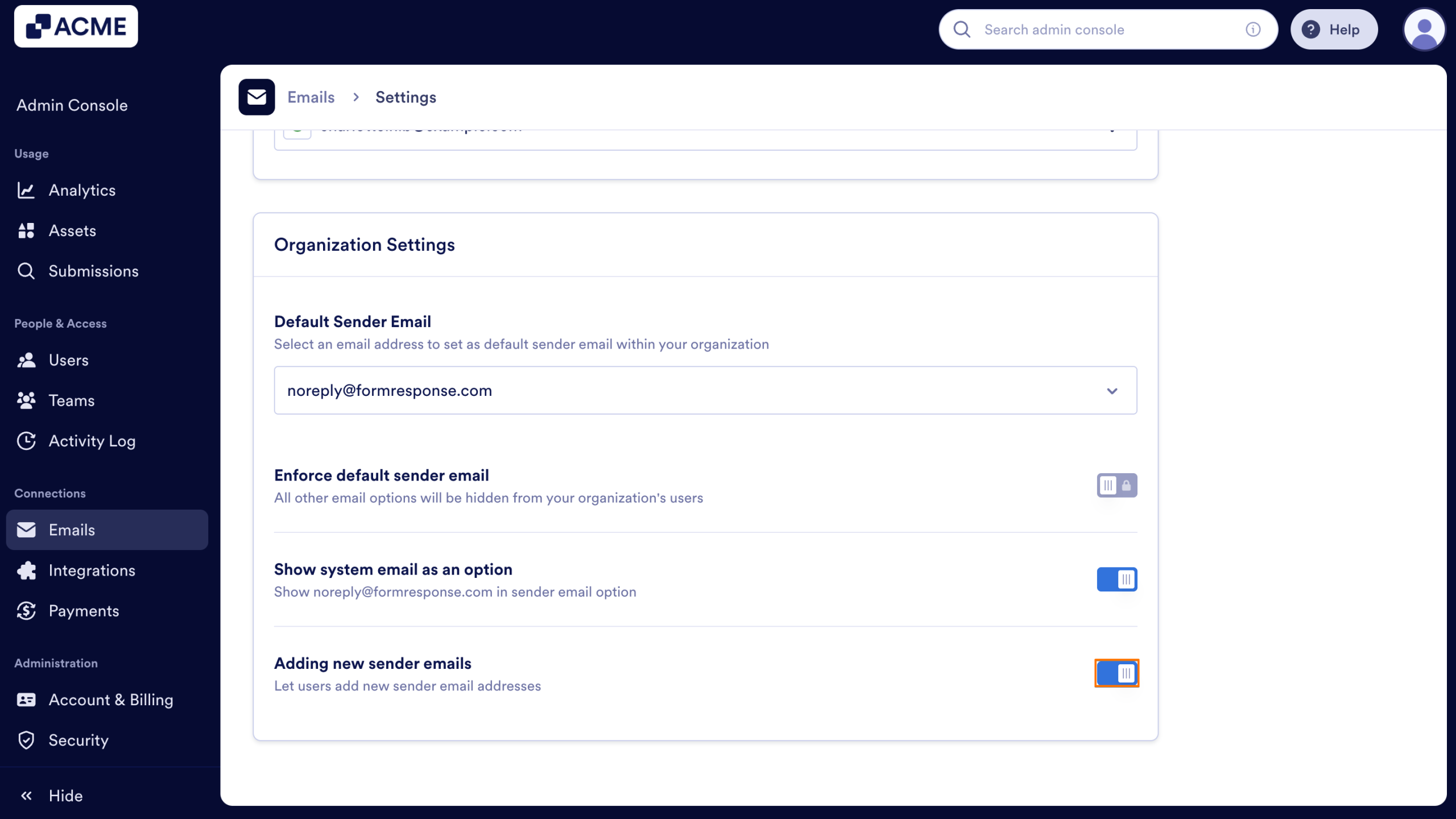 How to View Your Organization’s Sender Email List from the Admin Console Image-4