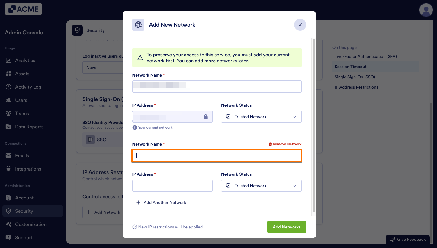 How to Restrict Network Access to the Organization’s System from the Admin Console Image-4