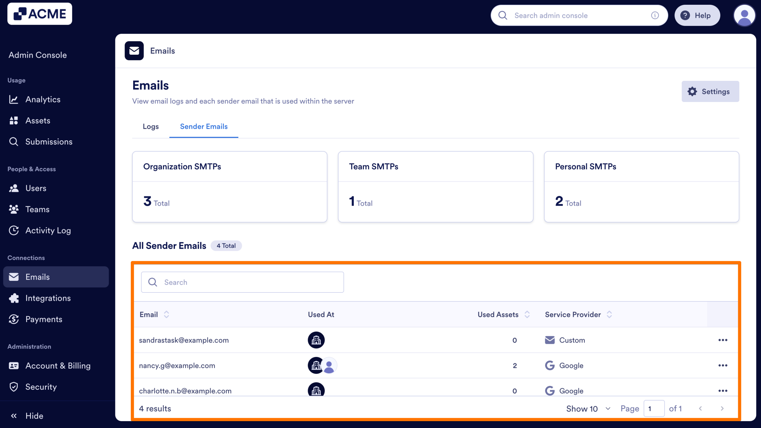 How to View Your Organization’s Sender Email List from the Admin Console Image-5