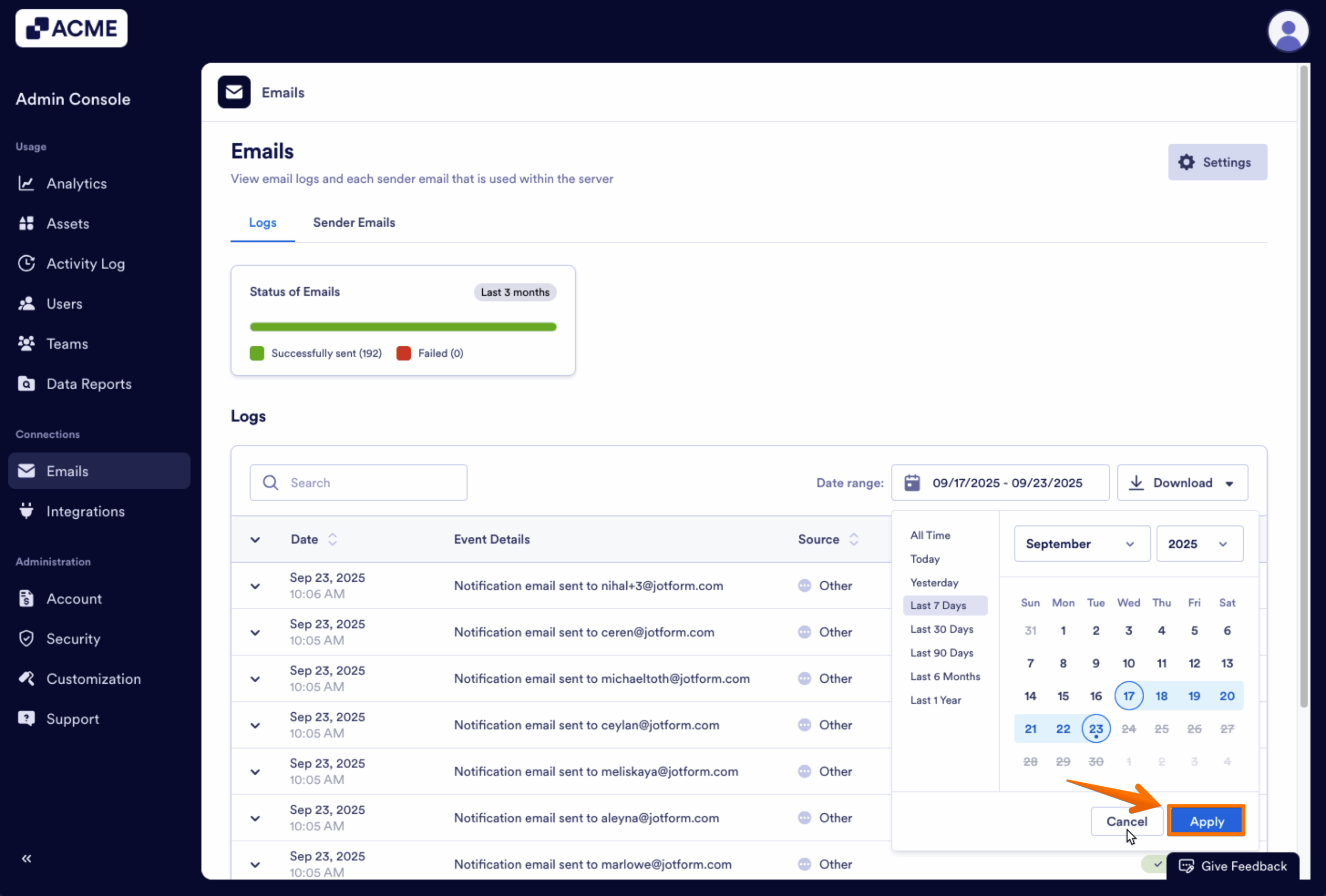 How to View Email-Related Logs in Your Organization from the Admin Console Image-5