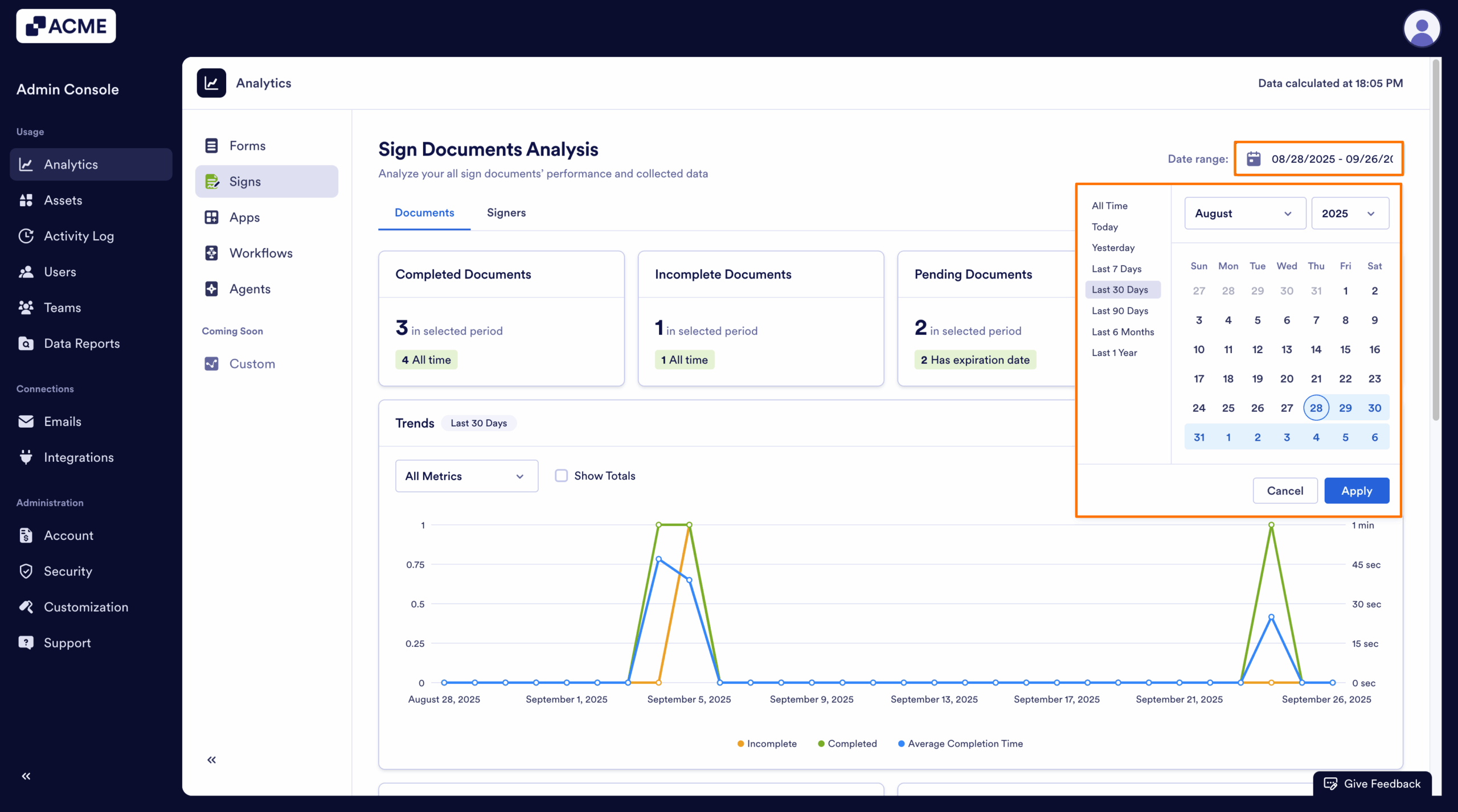 How to Analyze Sign Documents Usage in your Organization from the Admin Console Image-6