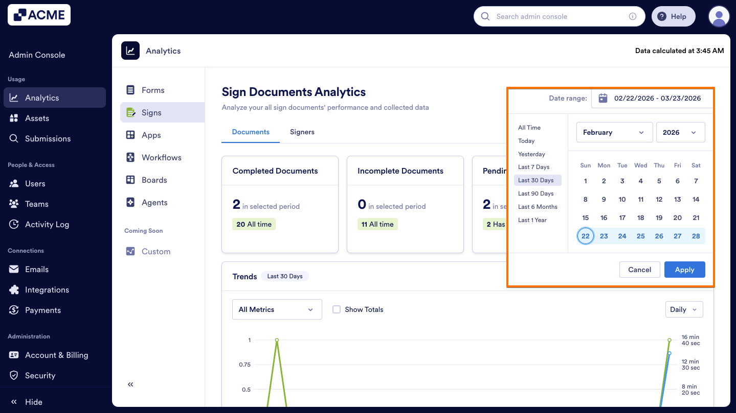 How to Analyze Sign Documents Usage in your Organization from the Admin Console Image-5