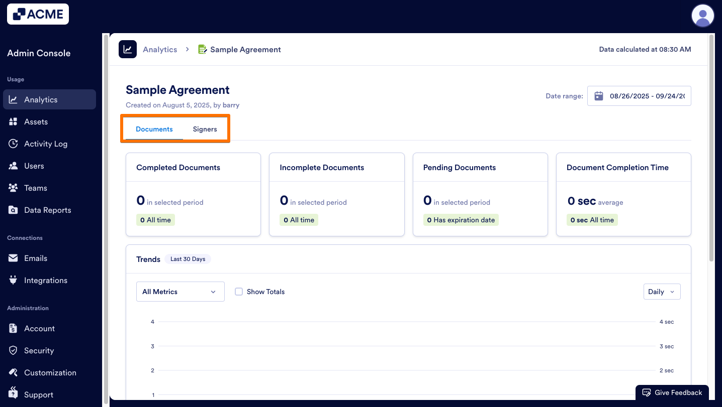 How to View and Manage Sign Document Usage in Your Organization from the Admin Console Image-6