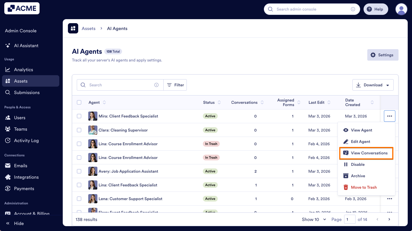 How to View and Manage Agents Usage in Your Organization from the Admin Console Image-7