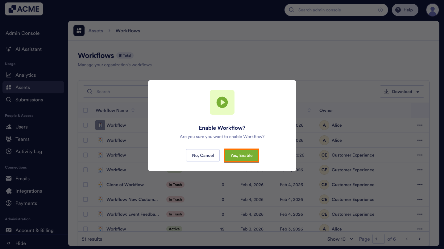 How to Enable or Disable Individual Workflows in Your Organization from the Admin Console Image-7