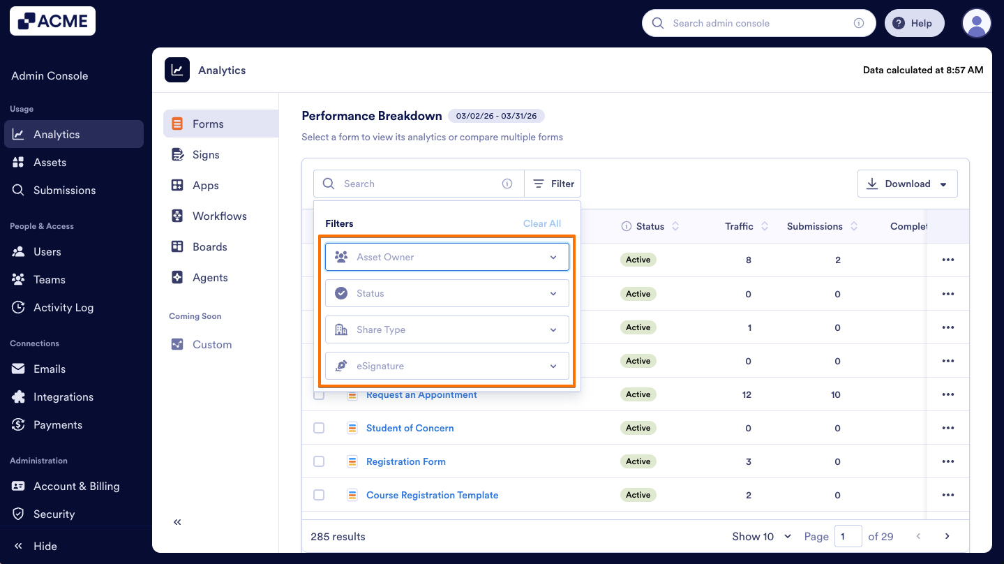 How to Analyze Forms Usage in your Organization from the Admin Console Image-11