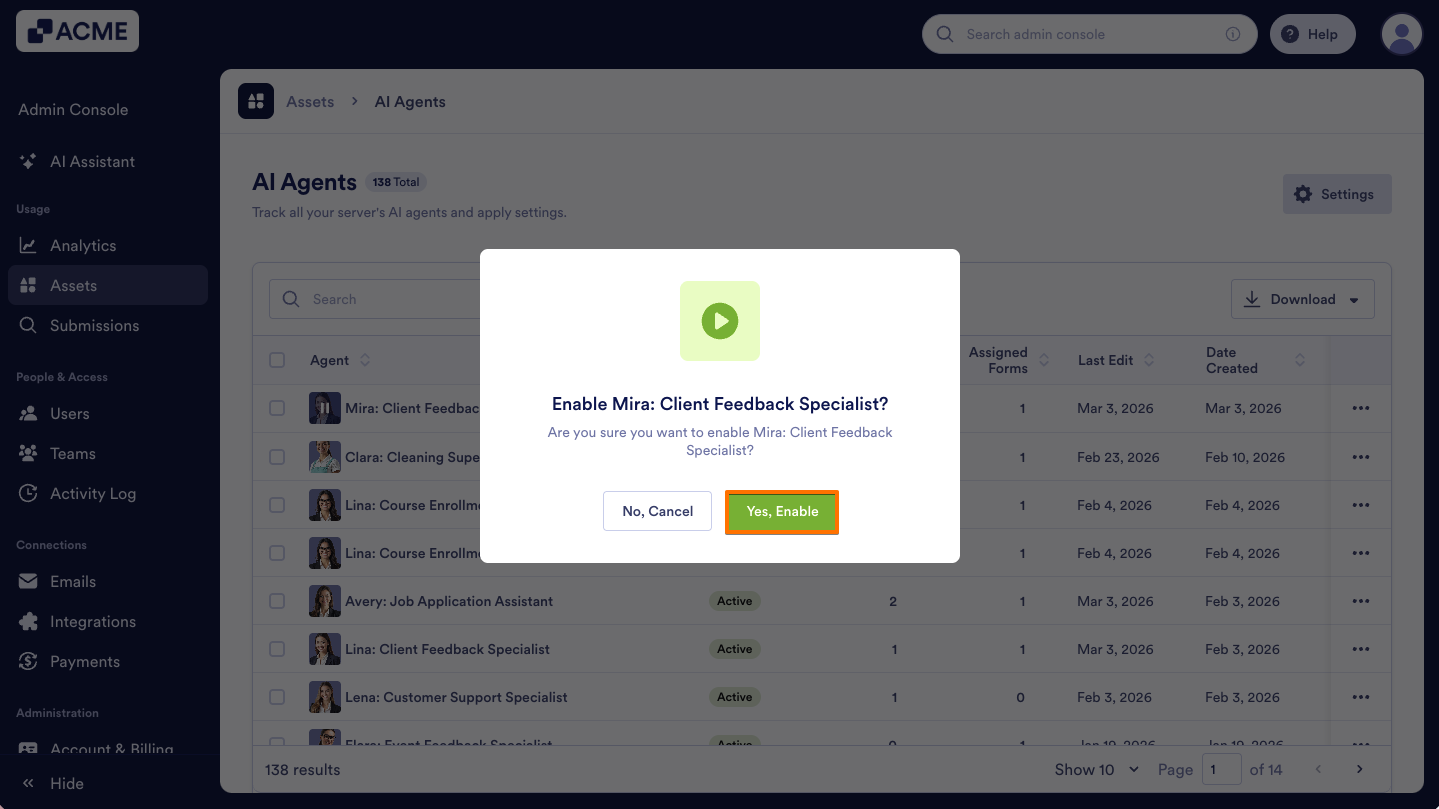 How to Enable or Disable Individual Agents in Your Organization from the Admin Console Image-9