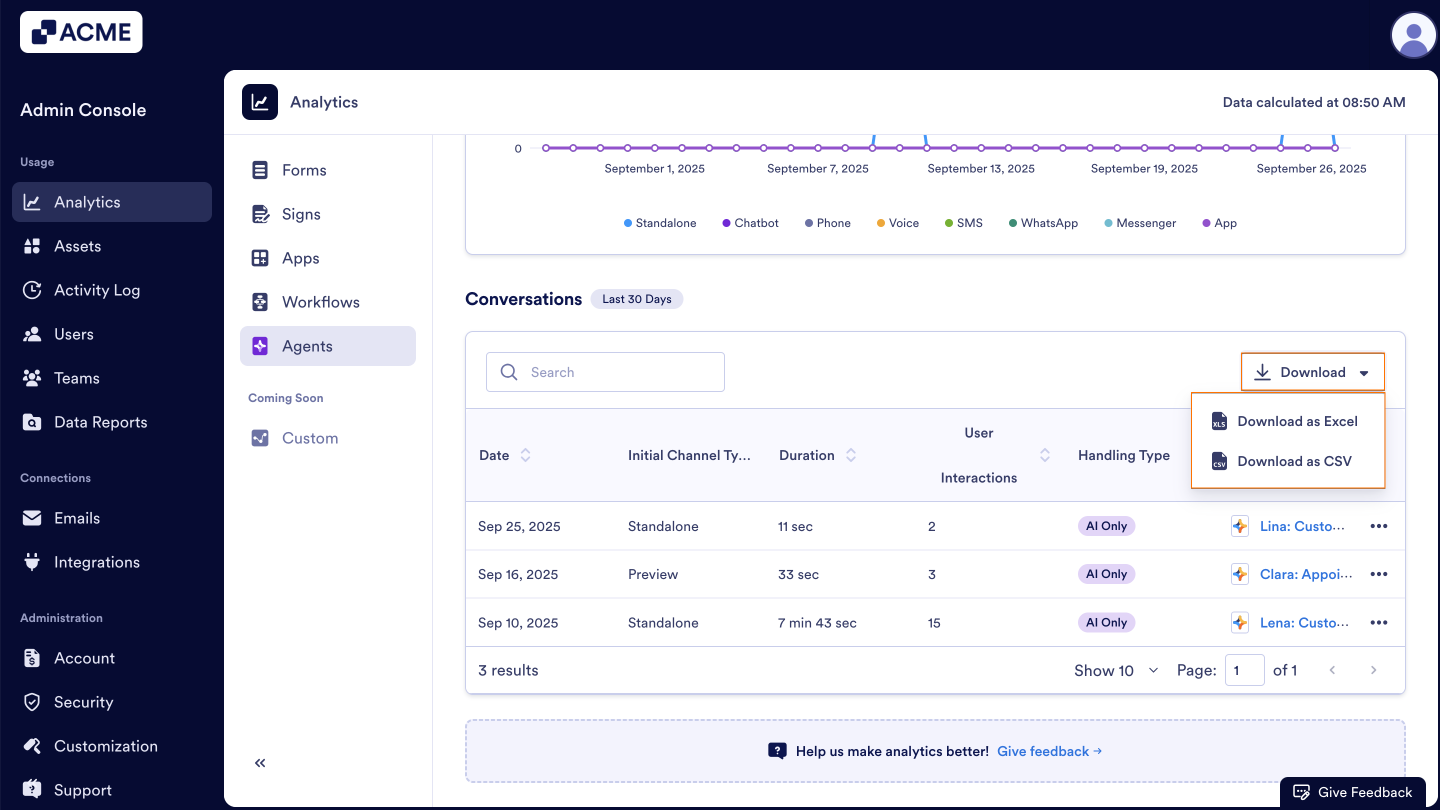 How to Analyze Agents Usage in your Organization from the Admin Console Image-22