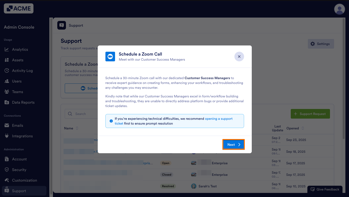 How to Create Support Tickets from the Admin Console Image-10
