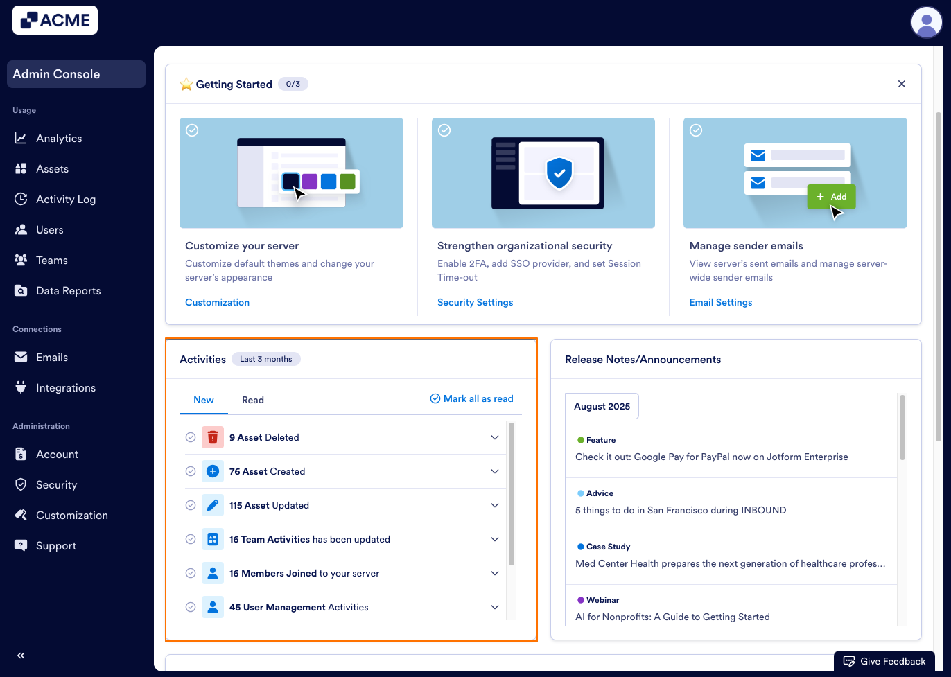 How to Access Highlighted Activities in Your Organization from the Admin Console Image-5
