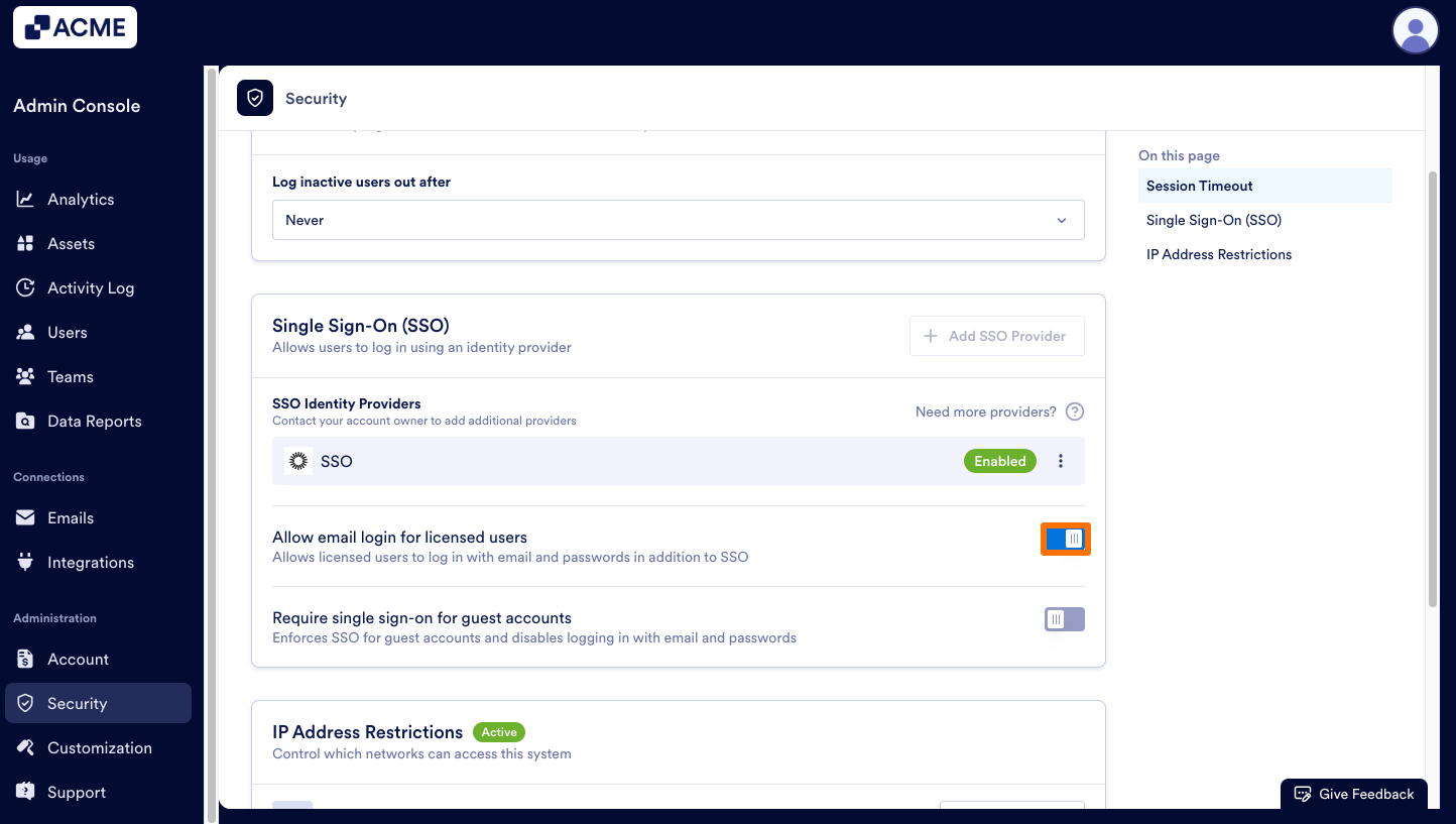 How to Enable and Manage SSO Organization-Wide from the Admin Console Image-9