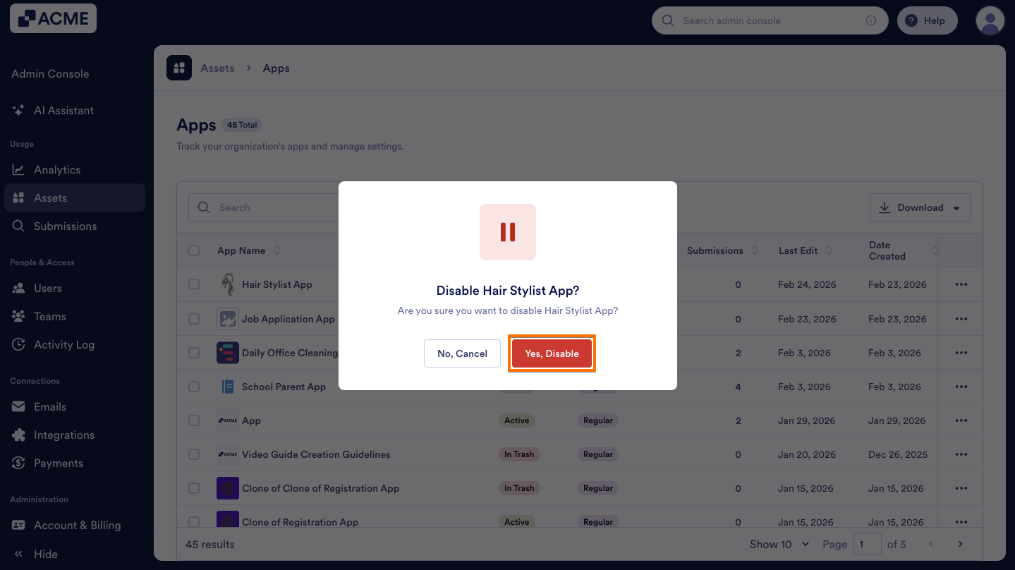 How to Enable or Disable Individual Apps in your Organization from the Admin Console Image-4