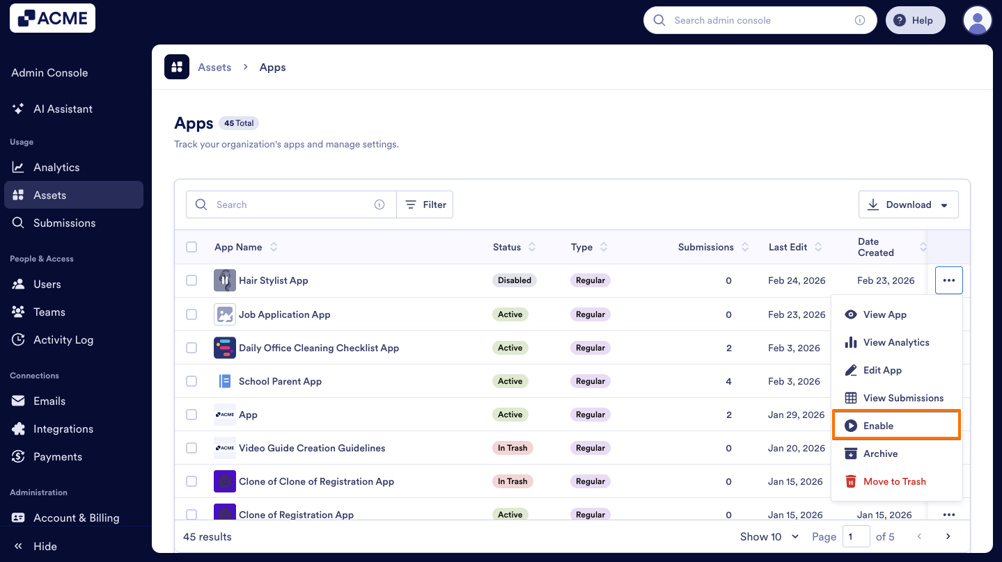 How to Enable or Disable Individual Apps in your Organization from the Admin Console Image-9