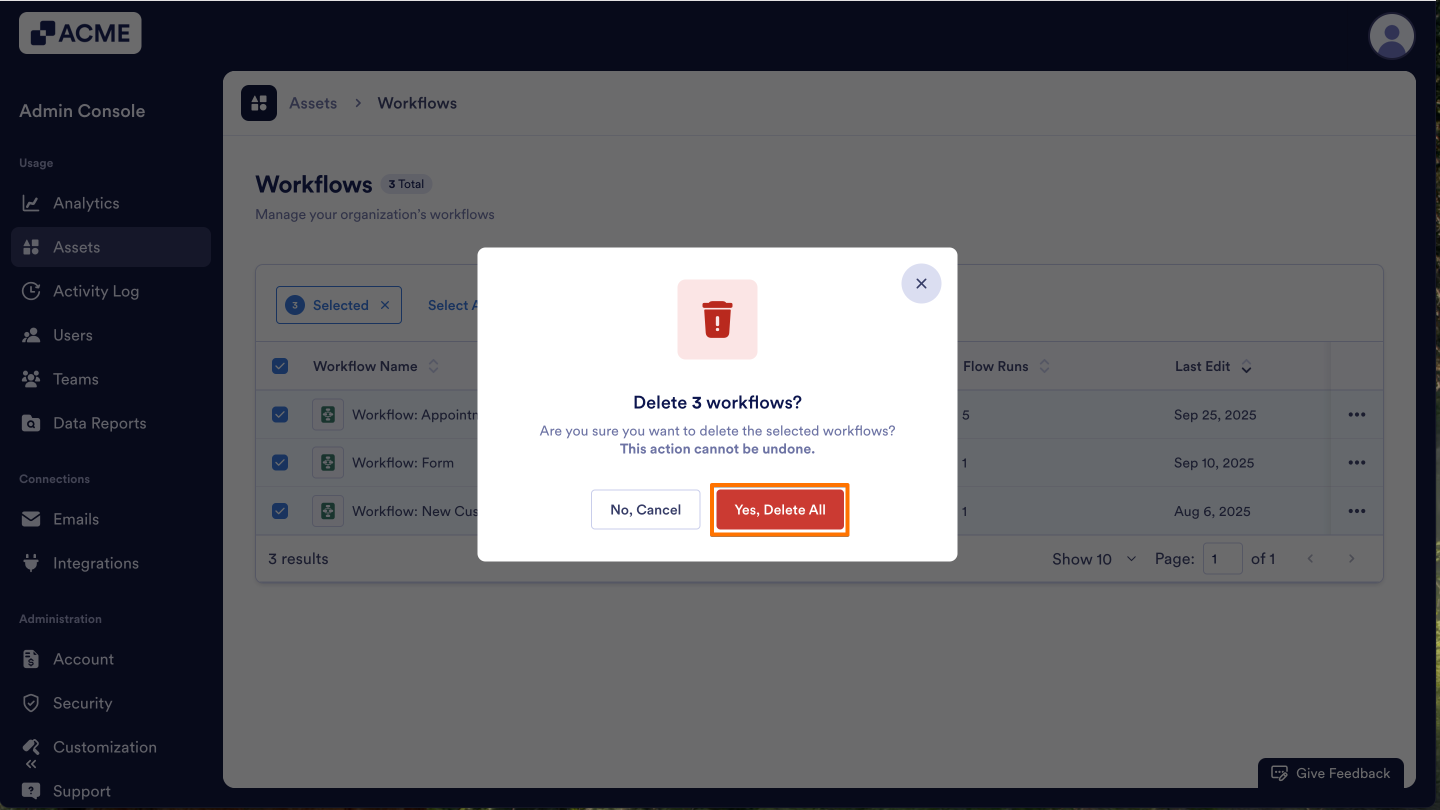 How to Enable or Disable Individual Workflows in your Organization from the Admin Console Image-12