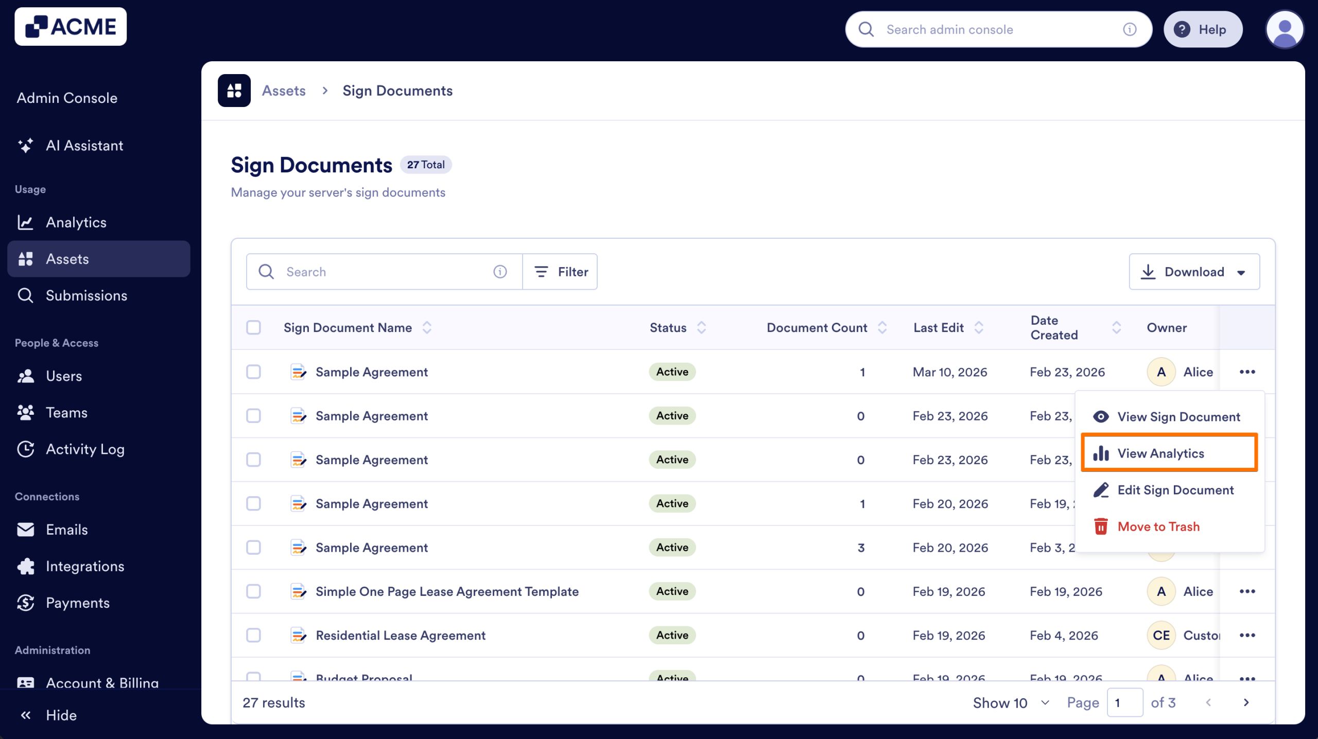 How to View and Manage Sign Document Usage in Your Organization from the Admin Console Image-6