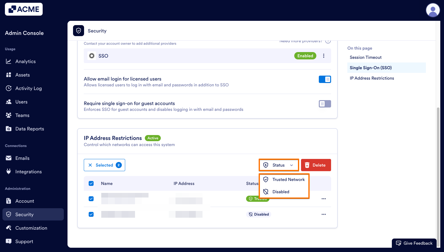 How to Restrict Network Access to the Organization’s System from the Admin Console Image-15