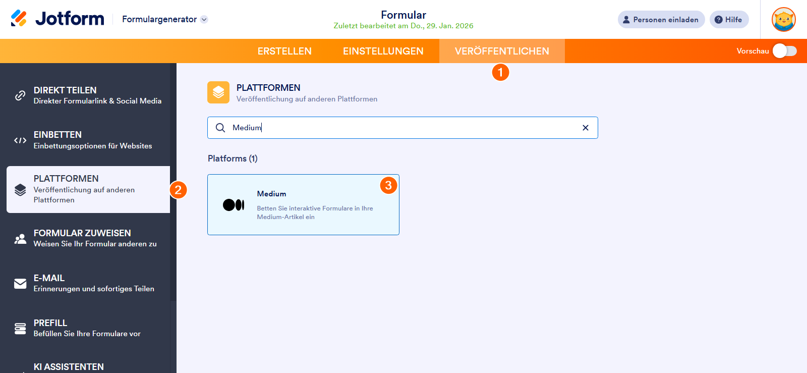 So betten Sie ein Formular in einen Medium-Artikel ein Image-1