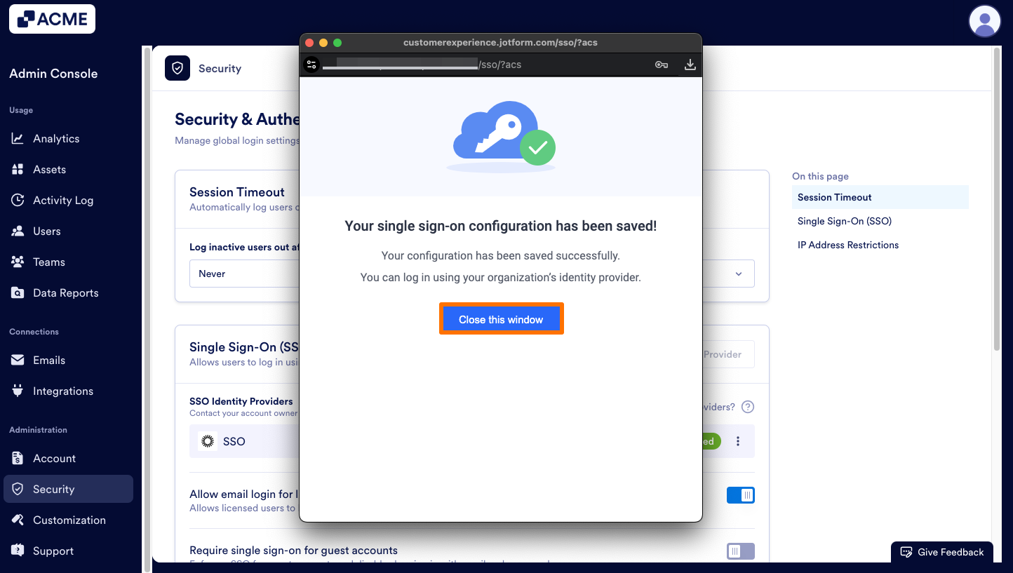 How to Enable and Manage SSO Organization-Wide from the Admin Console Image-5