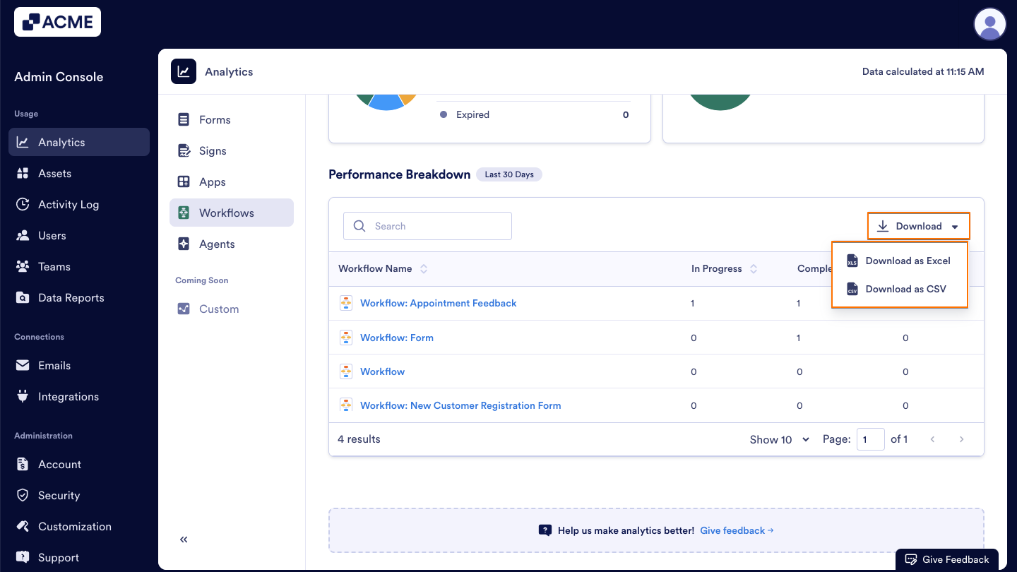 How to Analyze Workflow Usage in your Organization from the Admin Console Image-13