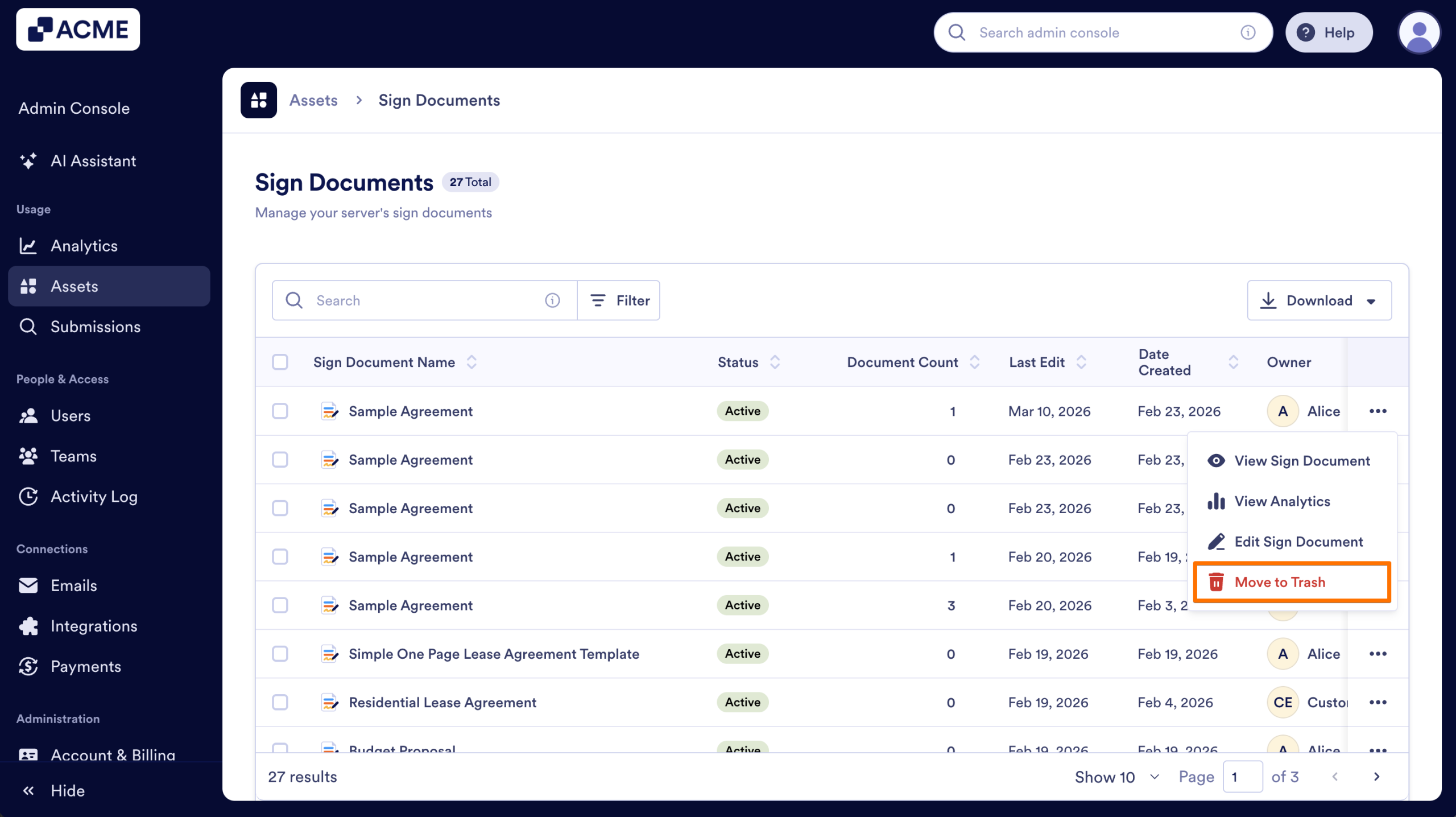 How to View and Manage Sign Document Usage in Your Organization from the Admin Console Image-10