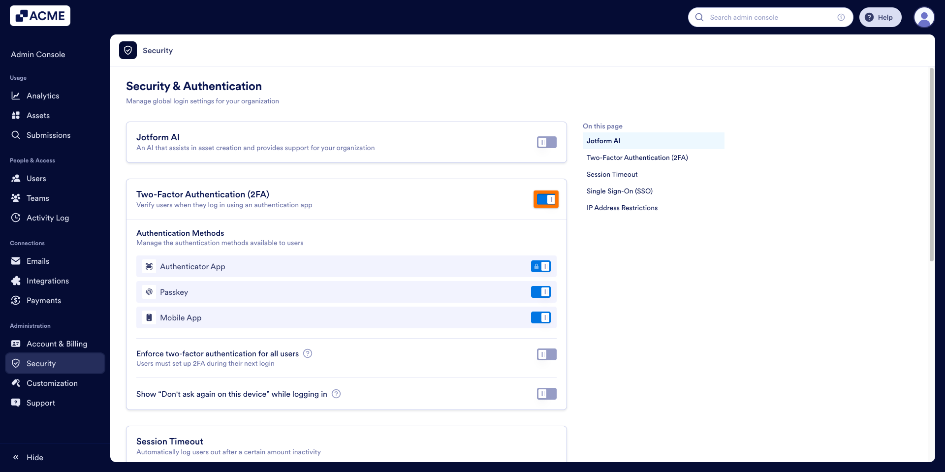 How to Configure and Enforce Two-Factor Authentication (2FA) Organization-Wide from the Admin Console Image-2