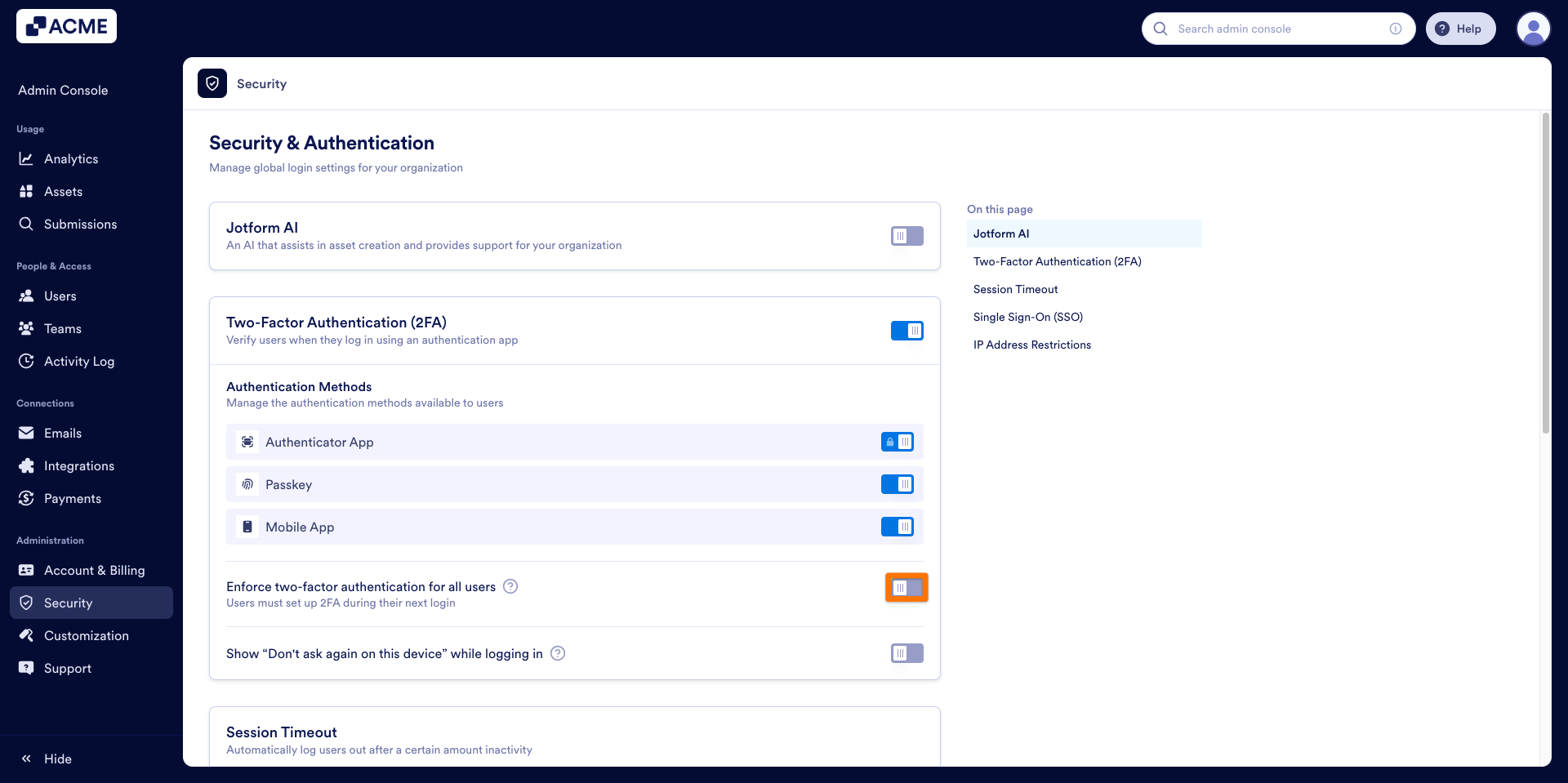 How to Configure and Enforce Two-Factor Authentication (2FA) Organization-Wide from the Admin Console Image-3