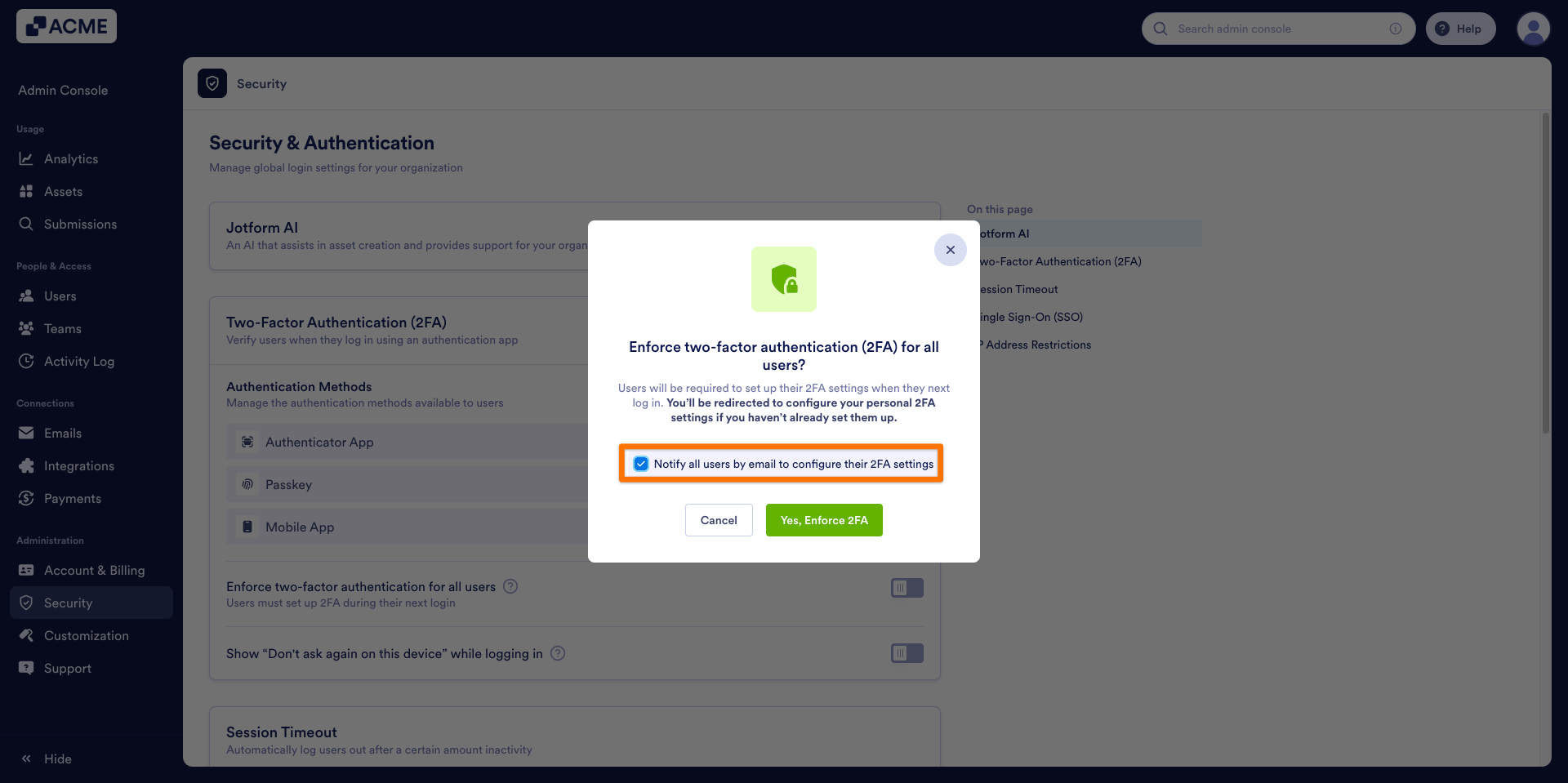 How to Configure and Enforce Two-Factor Authentication (2FA) Organization-Wide from the Admin Console Image-4