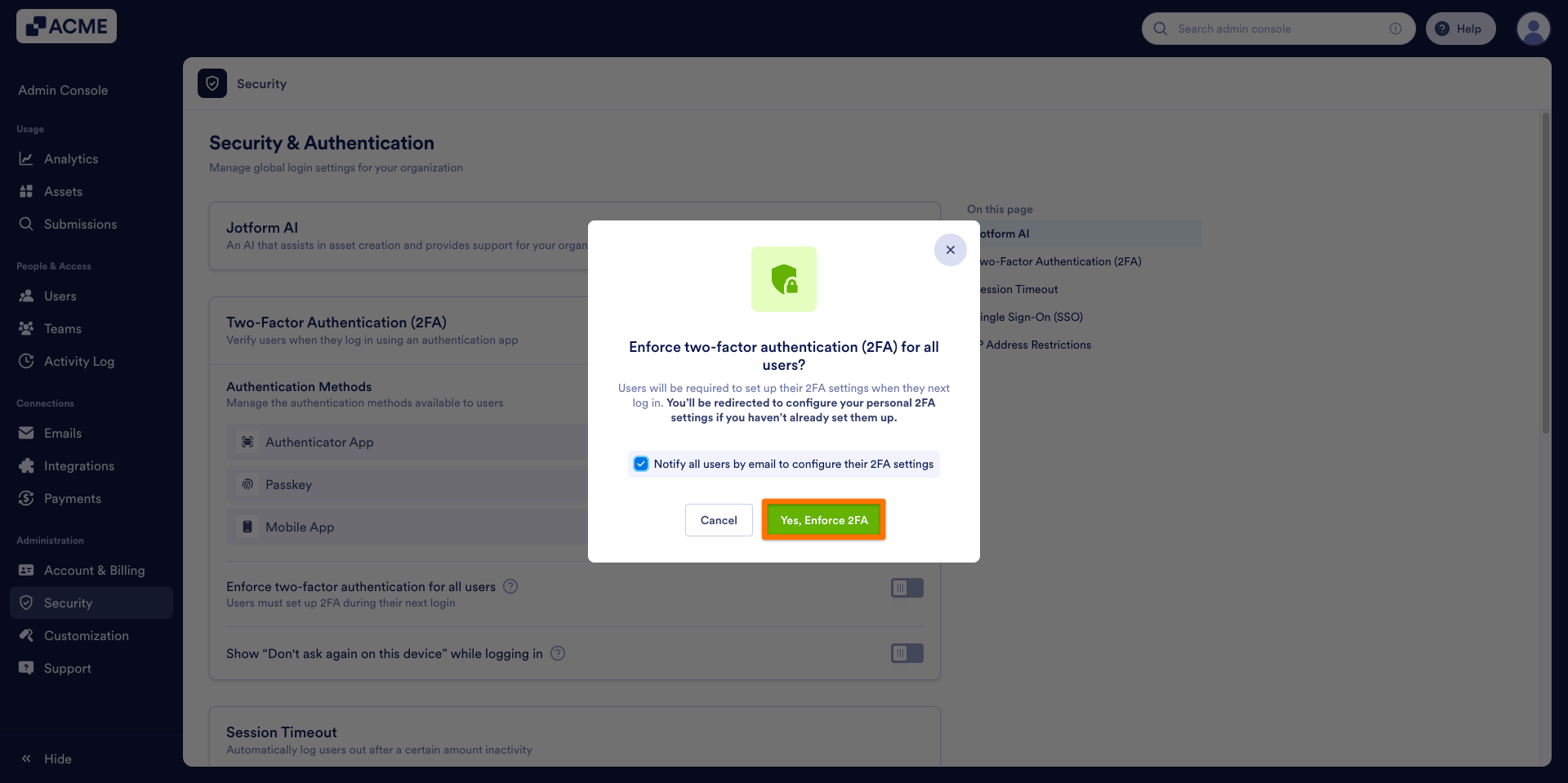 How to Configure and Enforce Two-Factor Authentication (2FA) Organization-Wide from the Admin Console Image-5