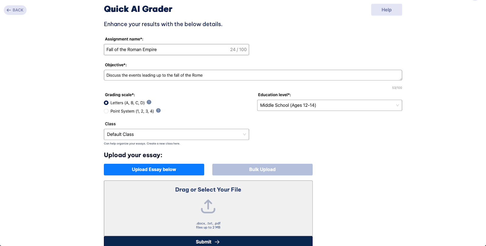 Kangaroos AI Quick AI Grader