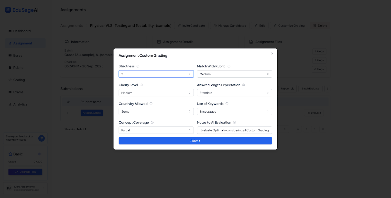 EduSageAI Grading Tool