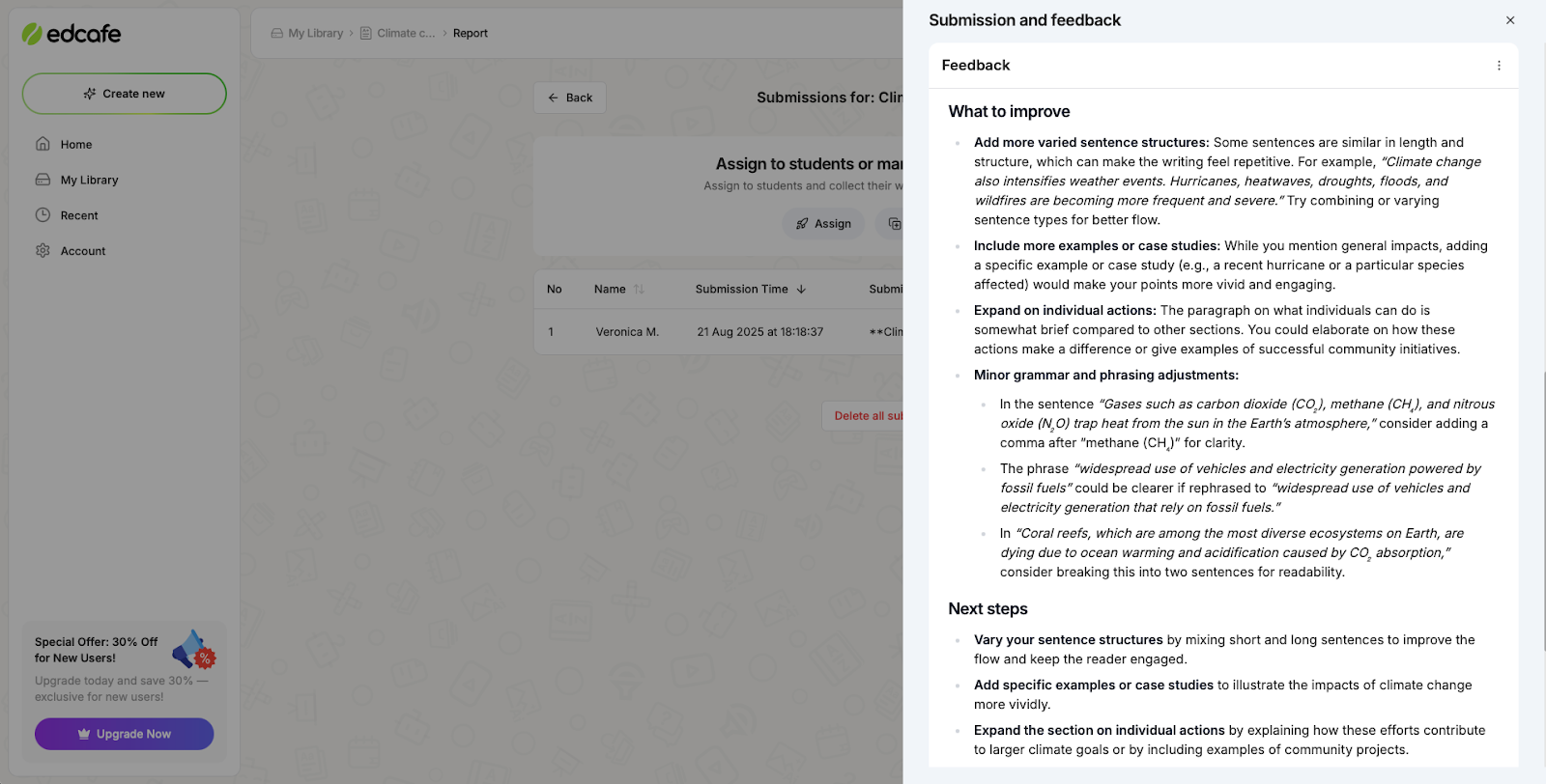 EdCafe AI Grading Tool