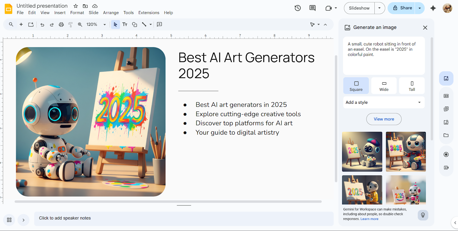 Gemini AI Image Creation