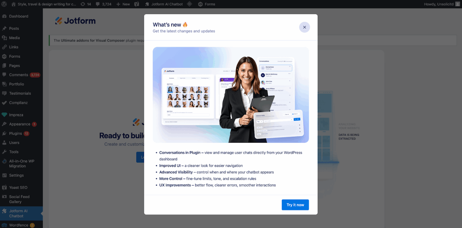 Announcing AI Chatbot for WordPress for Jotform Enterprise | The ...
