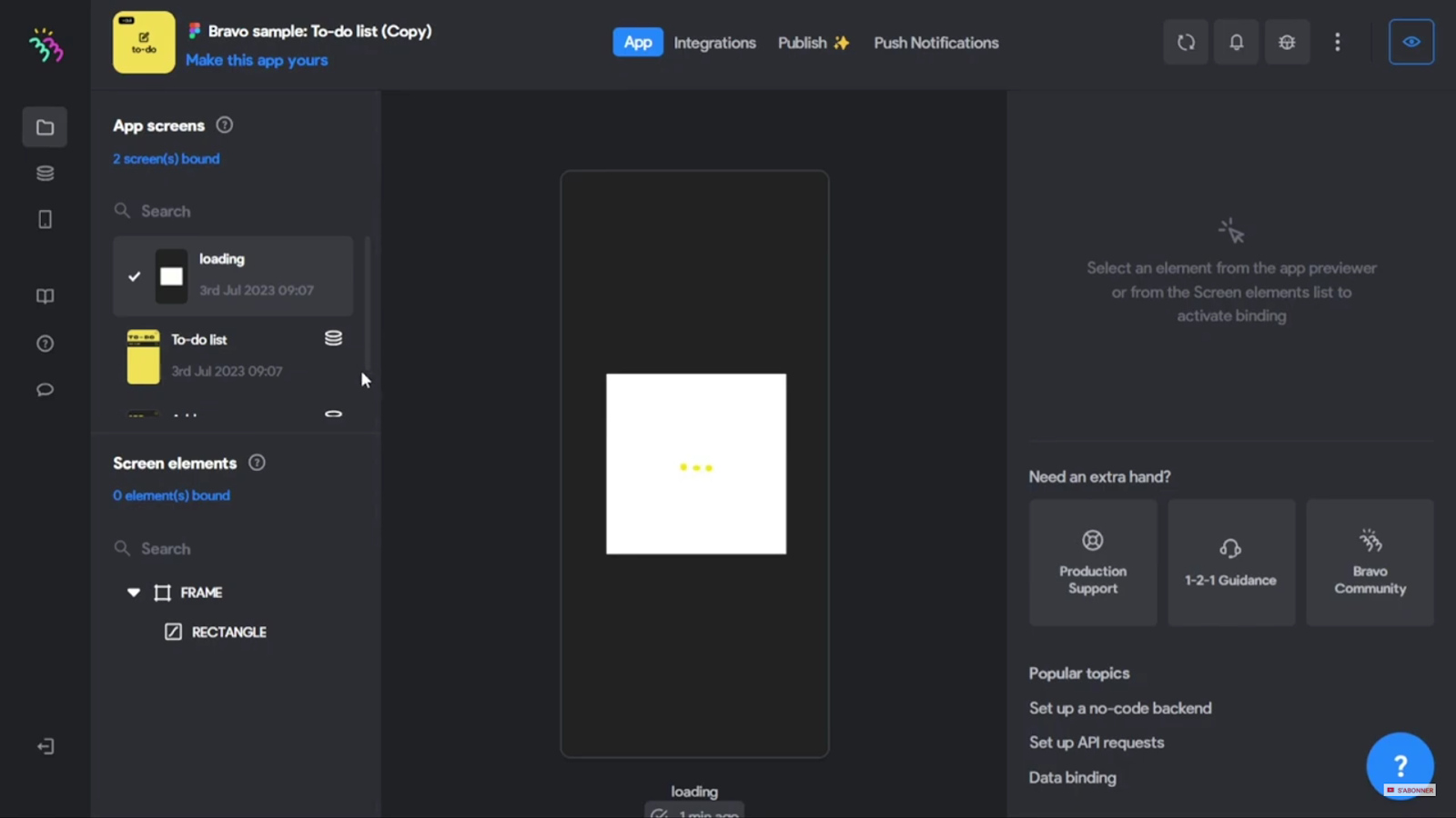 Bravo User Interface