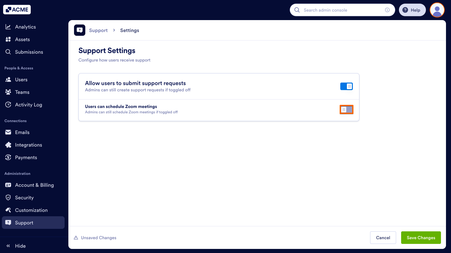 How to Manage Support Ticket Settings in Your Organization from the Admin Console Image-9
