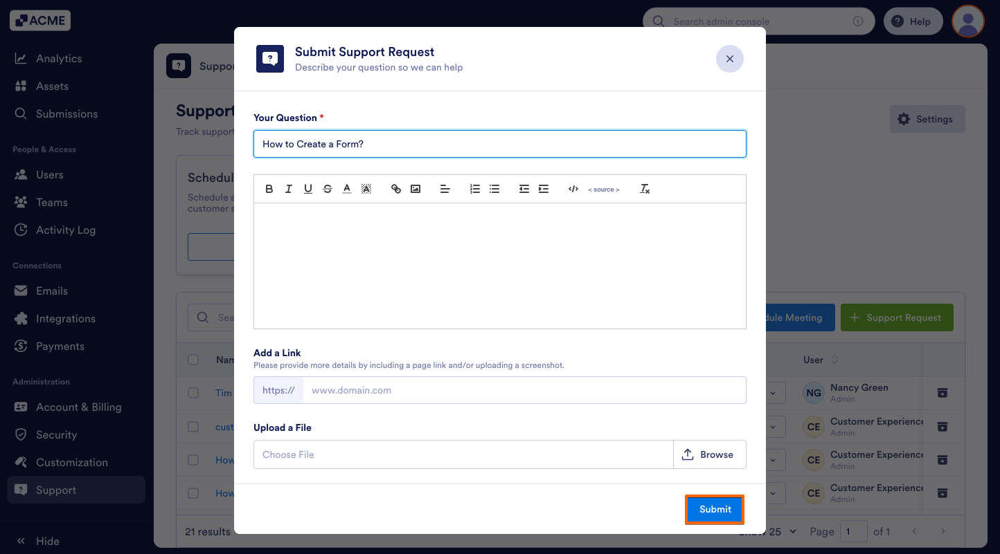 How to Create Support Tickets from the Admin Console Image-4