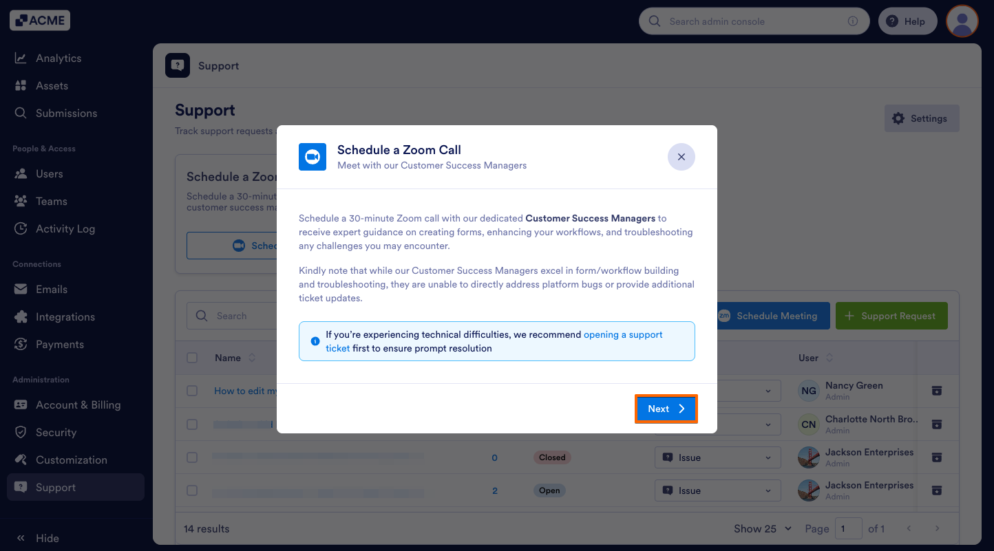 How to Create Support Tickets from the Admin Console Image-10