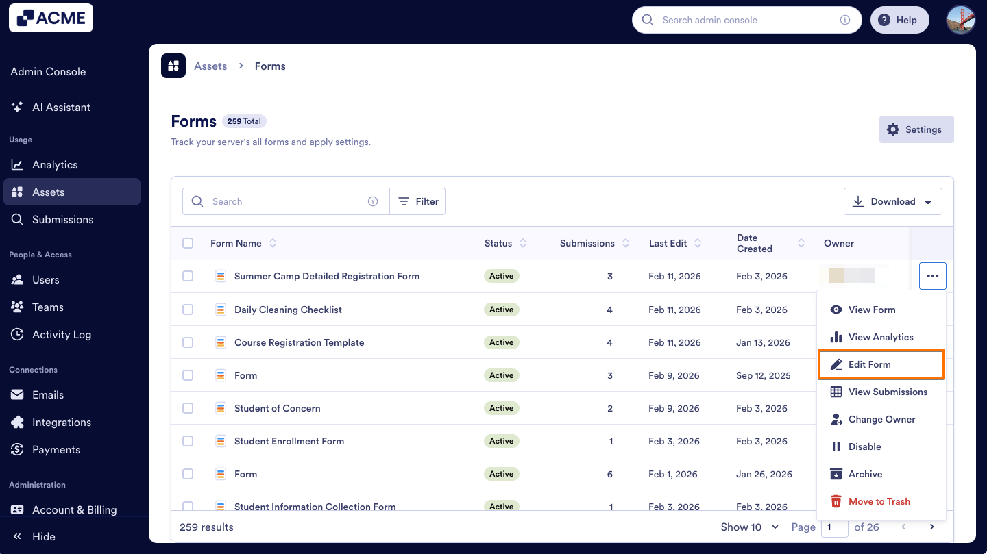 How to View and Manage Organization-Wide Forms Usage from the Admin Console Image-8