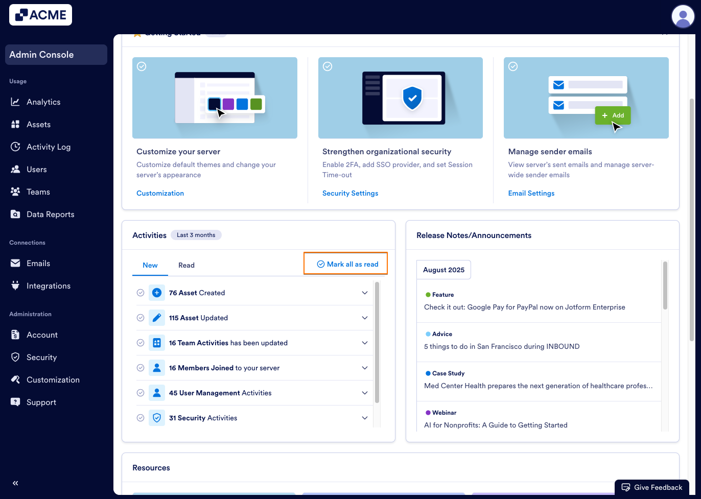 How to Access Highlighted Activities in Your Organization from the Admin Console Image-7