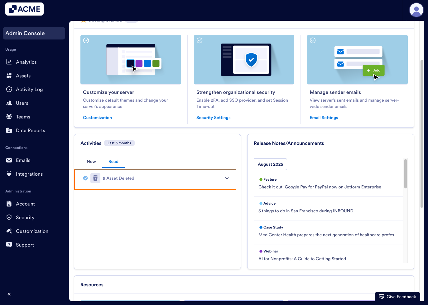 How to Access Highlighted Activities in Your Organization from the Admin Console Image-8