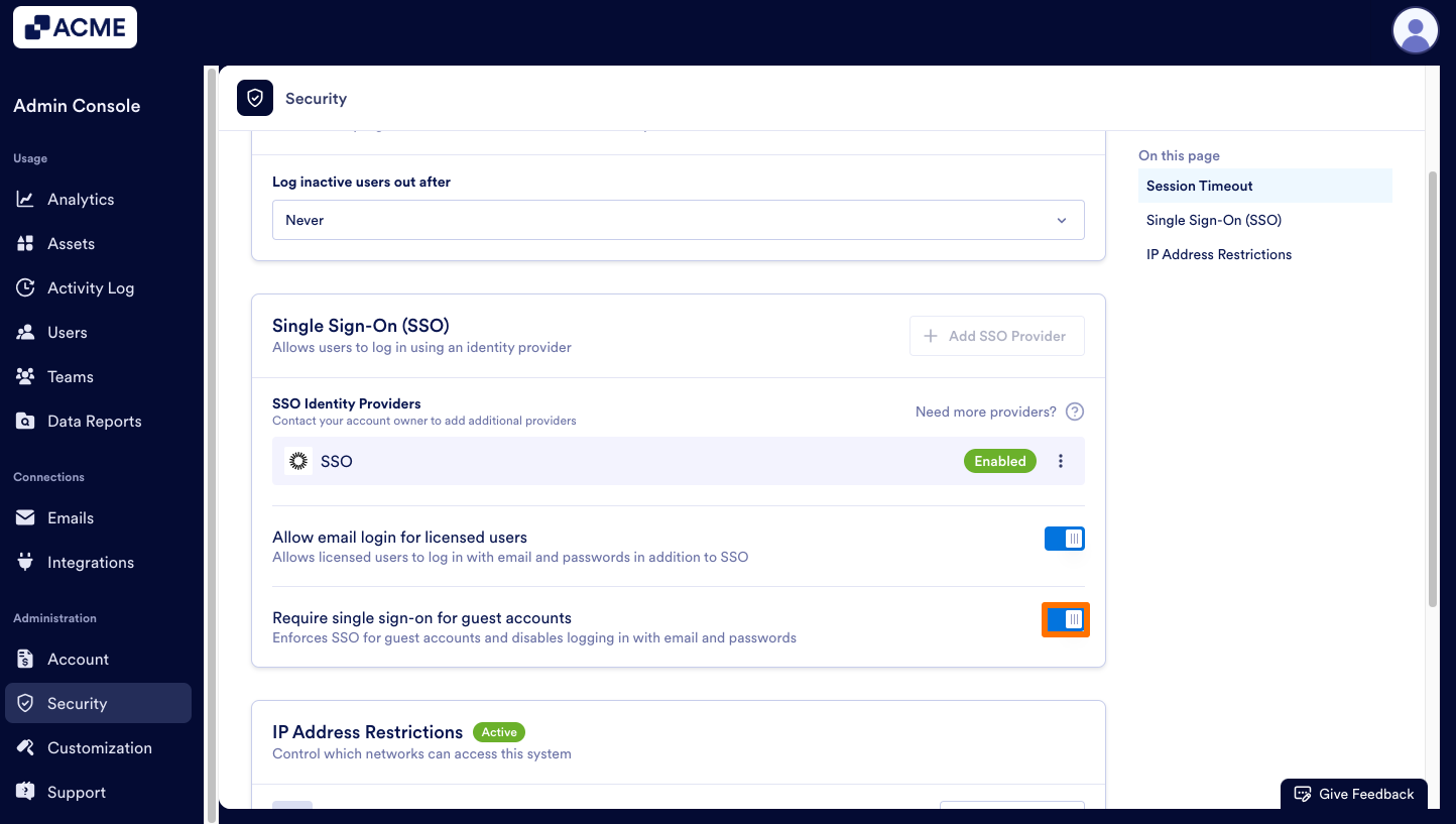 How to Enable and Manage SSO Organization-Wide from the Admin Console Image-10