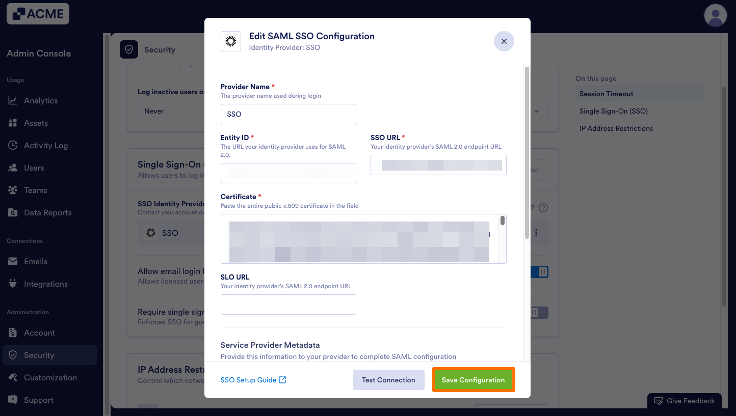 How to Enable and Manage SSO Organization-Wide from the Admin Console Image-7