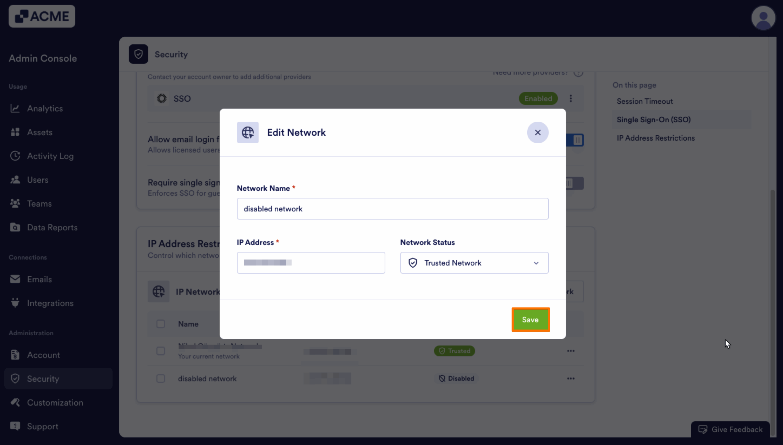 How to Restrict Network Access to the Organization’s System from the Admin Console Image-10
